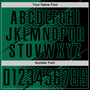 Custom Black Kelly Green Line Sublimation Soccer Uniform Jersey