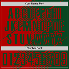 Load image into Gallery viewer, Custom Green Red Line Sublimation Soccer Uniform Jersey
