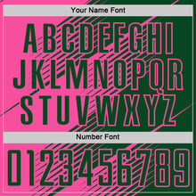 Load image into Gallery viewer, Custom Green Pink Line Sublimation Soccer Uniform Jersey
