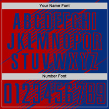 Load image into Gallery viewer, Custom Royal Red Line Sublimation Soccer Uniform Jersey
