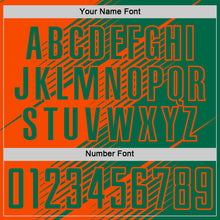 Load image into Gallery viewer, Custom Kelly Green Orange Line Sublimation Soccer Uniform Jersey
