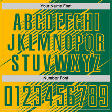 Charger l&#39;image dans la galerie, Custom Kelly Green Gold Line Sublimation Soccer Uniform Jersey
