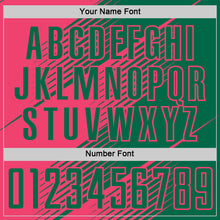Load image into Gallery viewer, Custom Kelly Green Neon Pink Line Sublimation Soccer Uniform Jersey
