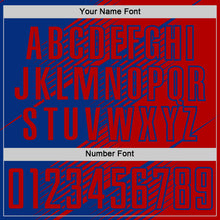 Load image into Gallery viewer, Custom Red Royal Line Sublimation Soccer Uniform Jersey
