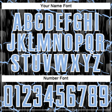 Load image into Gallery viewer, Custom Black Light Blue-White Lightning Sublimation Soccer Uniform Jersey
