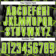 Load image into Gallery viewer, Custom Black Neon Green-White Lightning Sublimation Soccer Uniform Jersey
