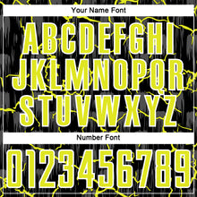 Load image into Gallery viewer, Custom Black Neon Yellow-White Lightning Sublimation Soccer Uniform Jersey
