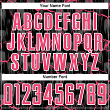 Load image into Gallery viewer, Custom Black Neon Pink-White Lightning Sublimation Soccer Uniform Jersey
