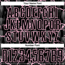 Load image into Gallery viewer, Custom Black Light Pink Lightning Sublimation Soccer Uniform Jersey

