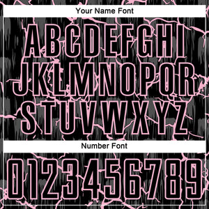 Custom Black Light Pink Lightning Sublimation Soccer Uniform Jersey