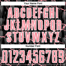 Load image into Gallery viewer, Custom Black Medium Pink-White Lightning Sublimation Soccer Uniform Jersey
