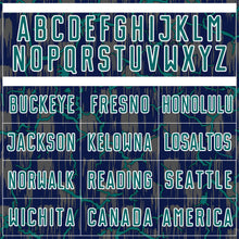 Load image into Gallery viewer, Custom Navy Teal-White Lightning Sublimation Soccer Uniform Jersey
