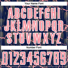 Load image into Gallery viewer, Custom Navy Medium Pink-White Lightning Sublimation Soccer Uniform Jersey
