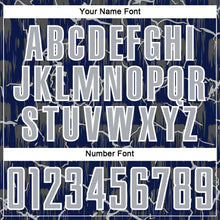 Load image into Gallery viewer, Custom Navy Gray-White Lightning Sublimation Soccer Uniform Jersey
