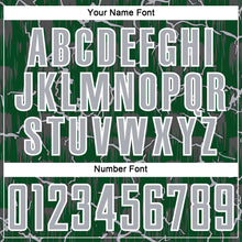 Load image into Gallery viewer, Custom Green Gray-White Lightning Sublimation Soccer Uniform Jersey

