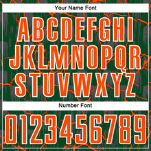 Load image into Gallery viewer, Custom Green Orange-White Lightning Sublimation Soccer Uniform Jersey

