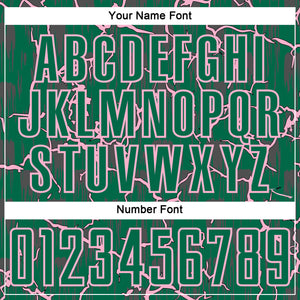 Custom Kelly Green Light Pink Lightning Sublimation Soccer Uniform Jersey