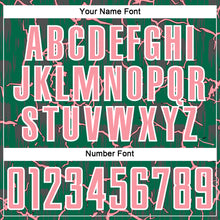 Load image into Gallery viewer, Custom Kelly Green Medium Pink-White Lightning Sublimation Soccer Uniform Jersey
