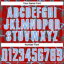 Load image into Gallery viewer, Custom Red Light Blue-White Lightning Sublimation Soccer Uniform Jersey
