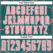 Load image into Gallery viewer, Custom Teal Medium Pink-White Lightning Sublimation Soccer Uniform Jersey
