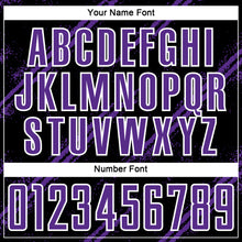 Load image into Gallery viewer, Custom Black Purple-White Abstract Fragment Art Splash Sublimation Soccer Uniform Jersey
