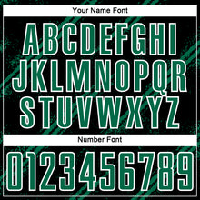 Load image into Gallery viewer, Custom Black Kelly Green-White Abstract Fragment Art Splash Sublimation Soccer Uniform Jersey
