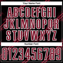Load image into Gallery viewer, Custom Black Crimson-White Abstract Fragment Art Splash Sublimation Soccer Uniform Jersey
