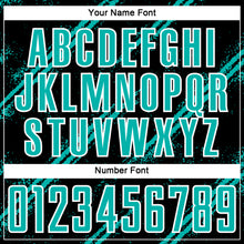 Load image into Gallery viewer, Custom Black Aqua-White Abstract Fragment Art Splash Sublimation Soccer Uniform Jersey

