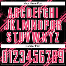 Load image into Gallery viewer, Custom Black Neon Pink-White Abstract Fragment Art Splash Sublimation Soccer Uniform Jersey
