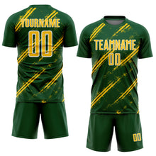 Загрузить изображение в средство просмотра галереи, Custom Green Yellow-White Abstract Fragment Art Splash Sublimation Soccer Uniform Jersey
