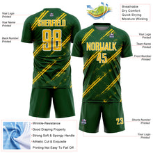 Загрузить изображение в средство просмотра галереи, Custom Green Yellow-White Abstract Fragment Art Splash Sublimation Soccer Uniform Jersey
