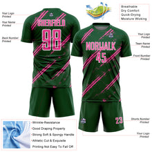 Load image into Gallery viewer, Custom Green Pink-White Abstract Fragment Art Splash Sublimation Soccer Uniform Jersey
