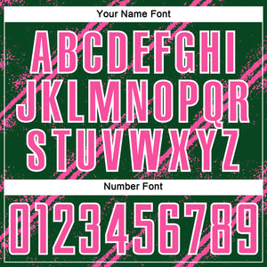 Custom Green Pink-White Abstract Fragment Art Splash Sublimation Soccer Uniform Jersey