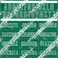 Load image into Gallery viewer, Custom Kelly Green White Abstract Fragment Art Splash Sublimation Soccer Uniform Jersey

