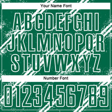 Load image into Gallery viewer, Custom Kelly Green White Abstract Fragment Art Splash Sublimation Soccer Uniform Jersey
