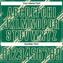 Load image into Gallery viewer, Custom Kelly Green Cream Abstract Fragment Art Splash Sublimation Soccer Uniform Jersey
