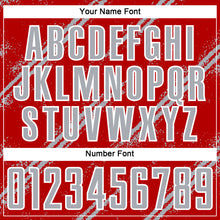 Load image into Gallery viewer, Custom Red Gray-White Abstract Fragment Art Splash Sublimation Soccer Uniform Jersey
