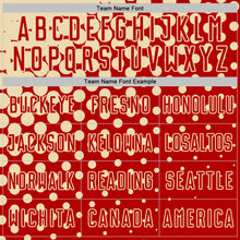 Charger l&#39;image dans la galerie, Custom Red Cream Modern Polka Dot Sublimation Soccer Uniform Jersey
