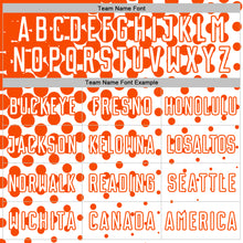 Charger l&#39;image dans la galerie, Custom White Orange Modern Polka Dot Sublimation Soccer Uniform Jersey
