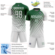 Load image into Gallery viewer, Custom White Green Modern Polka Dot Sublimation Soccer Uniform Jersey

