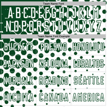 Load image into Gallery viewer, Custom White Green Modern Polka Dot Sublimation Soccer Uniform Jersey
