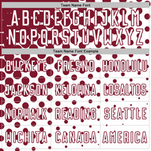 Load image into Gallery viewer, Custom White Crimson Modern Polka Dot Sublimation Soccer Uniform Jersey
