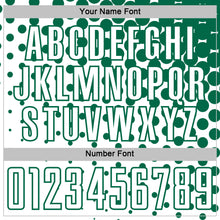 Load image into Gallery viewer, Custom White Kelly Green Modern Polka Dot Sublimation Soccer Uniform Jersey
