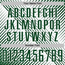 Load image into Gallery viewer, Custom Green White Line Sublimation Soccer Uniform Jersey

