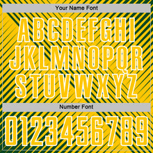 Load image into Gallery viewer, Custom Green Yellow-White Line Sublimation Soccer Uniform Jersey
