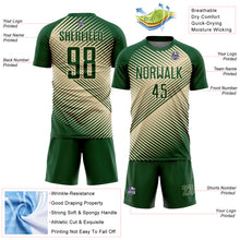 Загрузить изображение в средство просмотра галереи, Custom Green Cream Line Sublimation Soccer Uniform Jersey
