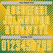 Load image into Gallery viewer, Custom Kelly Green Gold-White Line Sublimation Soccer Uniform Jersey
