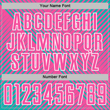 Load image into Gallery viewer, Custom Aqua Pink-White Line Sublimation Soccer Uniform Jersey
