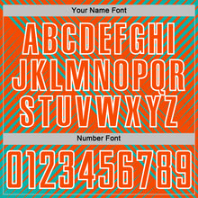 Load image into Gallery viewer, Custom Aqua Orange-White Line Sublimation Soccer Uniform Jersey
