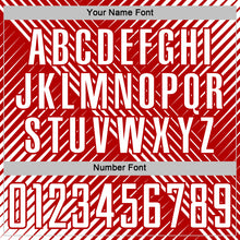 Load image into Gallery viewer, Custom White Red Line Sublimation Soccer Uniform Jersey
